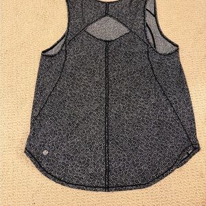 lululemon athletica Black with White Dot Racerback Tank